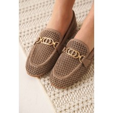 Shoegar Kadın Süet Vizon Günlük Ayakkabı EATR27MS02D