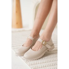 Shoegar Bej Rugan Toka Detaylı Mary Jane Ayakkabı EATR09MS01B