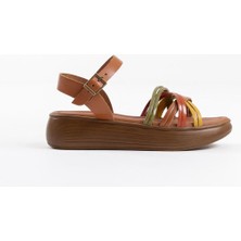 Shoegar Çok Renkli Hakiki Deri Sandalet EATR31MY56B