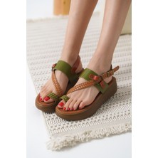 Shoegar Çok Renkli Hakiki Deri Sandalet EATR31MY64E