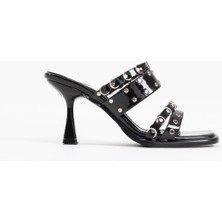 Shoegar Topuklu Kadın Siyah Terlik EATR02MY03A