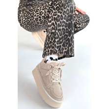 Shoegar Muden Bej Süet Bağcıklı Bot