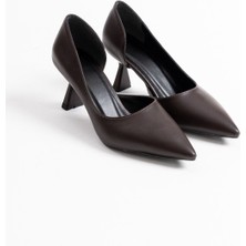 Shoegar Kadın Acı Kahve Topuklu Ayakkabı EATR08MS44H