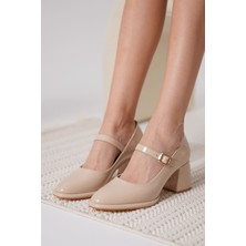 Shoegar Nude Rugan Kadın Topuklu Ayakkabı EATR18MS08B