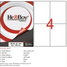 Herboy 105 mm x 148.5 mm 100 Sayfa Lazer Etiket HB-1204