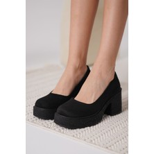 Shoegar Siyah Süet Kadın Günlük Ayakkabı EATR06MS04E