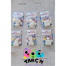 Tarçın Boyama Atölyesi Araba Traktör Helikopter Özel Paketleme 6 Obje 6 Fırça 6 Boya