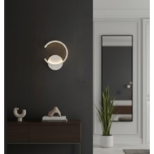 Acrolite Ledli Duvar Aplik (Oturma Odası, Yatak Odası, Yemek Odası, Banyo, Kafe) ÇAP:30CM Beyaz 3000K