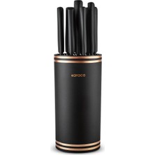 UltraMint Çok Amaçlı 9 Parça Yuvarlak Bıçak Seti Siyah