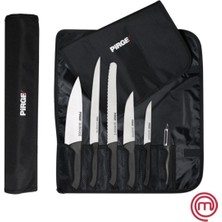 UltraMint Şef Çantalı 6 Parça Bıçak Seti Siyah, Dayanıklı ve Şık Tasarım