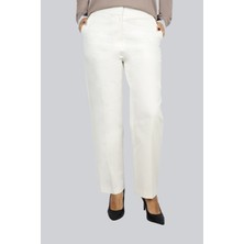 Berr-in Kadın Normal Kalıp Düz Paça Ekru Pantolon 124Y02002139-EKRU