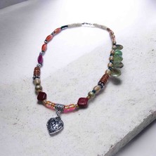 Lal Dizayn El Yapımı Boncuklu Kolye Uçlu Kolye