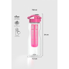 Renga Saga Süzgeçli 730 ml Tritan Detoks Matara 911006 Fuşya