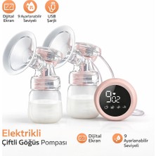 Mor Bebe Çift Elektrikli Göğüs Pompası I Elektrikli Süt Pompası Isüt Sağma Makinesi I Anne Sütü Sağma Pompası