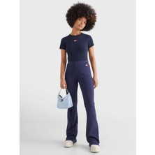 Tommy Hilfiger Kadın Antrasit Tommy Hilfiger Tjw Rıb Badge Flare Kadın Antrasit Tayt