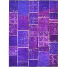 Kilim Co. Patchwork Indigo Mor Renk El Dokuma Halı 160X232 cm (3.71 M²)