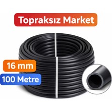 Topraksız Market 16 mm Düz Damlama Borusu 100 Metre – Bahçe & Seralar Için