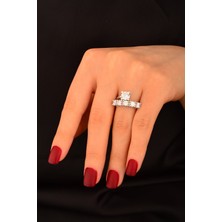 CEBECİ Cebeci 14 Ayar Twin Beyaz Altın Yüzük