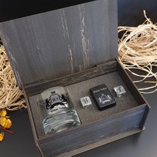 UltraMint Kişiye Özel Hediye Seti: Viski Bardağı, Taşı ve Çakmağı ile Şık Sunum