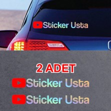 Sticker Usta 2 Adet Kişiye Özel Youtube Hologram Janjanlı Adresi Sticker 00307