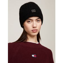 Tommy Hilfiger Kadın Siyah Tommy Hilfiger Tjw Cosy Knıt Beanıe Kadın Siyah Bere