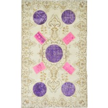 Kilim Co. Patchwork Pembe, Mor & Krem Renk El Dokuma Halı 171X270 cm (4.62 M²)