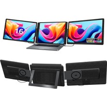 Ultrax 16" Ikili Taşınabilir Monitör Çoklu Ekran 1200P Fhd IPS Notebook Monitör