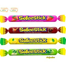 Doğanlar Gıda Stıck Karışık Meyve Aromalı Yumuşak Şeker (Sofeestıck) Helal -Vegan-Jelatinsiz-Gulutensiz