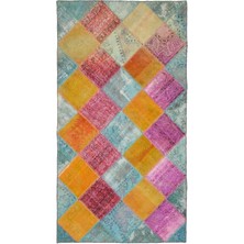 Kilim Co. Patchwork Çok Renkli El Dokuma Halı 124X230 cm (2.85 M²)