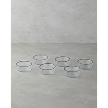 UltraMint Şeffaf Cam Çerezlik Seti 6'lı, 9 Cm, Şık ve Kullanışlı Tasarım