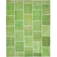 Kilim Co. Patchwork Yeşil Renk El Dokuma Halı 174X242 cm (4.21 M²)