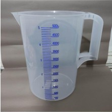abnturk 5 Lt Ölçme Kabı – Şeffaf, Dayanıklı Plastik Mutfak Ölçü Kabı Süper Ürün