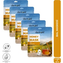 Dermokil Bal Özlü Kağıt Yüz Maskesi (Mat Görünümlü Ciltler Için) 20 G x 5 Adet