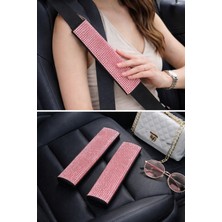 Ayg Aydın Aygün Taşlı Emniyet Kemeri Koruyucu, Pembe, Standart Boy (2 Adet)