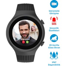 Wiky Watch 5s Çocuk Akıllı Saati - Görüntülü Arama, Gps, Sos, Sağlık Takibi, Güvenli Alan Siyah