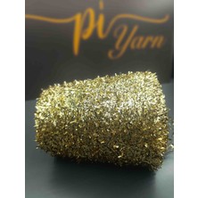 Pi Yarn Ithal Çapari El Örgü Ipi 200GR Gold Renk Fantazi Ip