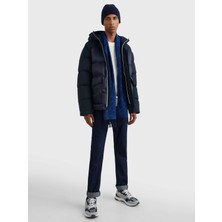 Tommy Hilfiger Erkek Siyah Tommy Hilfiger Th Monogram Scarf Erkek Siyah Atkı