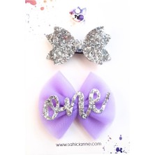 Sahici Anne One 1 Yaş Lila Fiyonk Saçsız Bebek Toka Seti