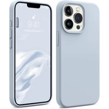 Bix iPhone 13 Pro Max Silikon Kılıf Magsafe Uyumlu Güçlü Koruma Darbe Emici Gök Mavisi