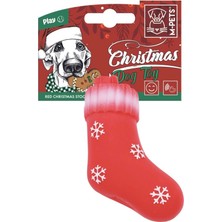 M-Pets Christmas Çorap Köpek Oyuncağı 13X6.5X4 cm Kırmızı