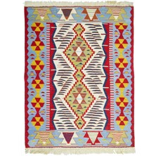 Kilim Co. Yünden El Dokuma Uşak Kök Ince Kilim 90X120 cm (1.08 M²)