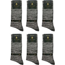 La Pescara La'pescara Ultra Lüks 6'lı Zebra Gri Merserize Erkek Çorap CRP409