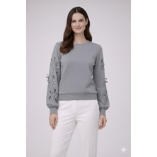 On Triko Kol Detaylı Sweat 70351