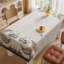 Golden Laurel Ramazan Ayına Özel, İftarlık Leke Tutmaz, Dertsiz Masa Örtüsü (150x220) - V3 Siyah