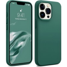 Bix iPhone 13 Pro Max Silikon Kılıf Magsafe Uyumlu Güçlü Koruma Darbe Emici Biber Yeşili