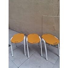 Zigon Sehpa Tepsi Bşk 90573 Hardal Tabla Beyaz Ayak Lake Boyalı El Yapım