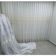 Nivemes Home Nivemeshome Elisya 3812 Gold Işıltı  1/3 Pileli  Bambu Tül Perde