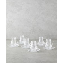 UltraMint Şeffaf Cam 12 Parça 6 Kişilik Çay Takımı, 135 Ml, Şık ve Kullanışlı
