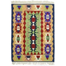 Kilim Co. Yünden El Dokuma Uşak Kök Ince Kilim 90X112 cm (1.01 M²)