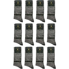 La Pescara La'pescara Ultra Lüks 12'li Zebra Gri Merserize Erkek Çorap CRP414